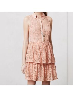 The Addison Story Tiered Lace Shirtdress - ANTHROPOLOGIE